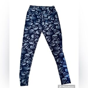 Lularoe blue skull pants . One size